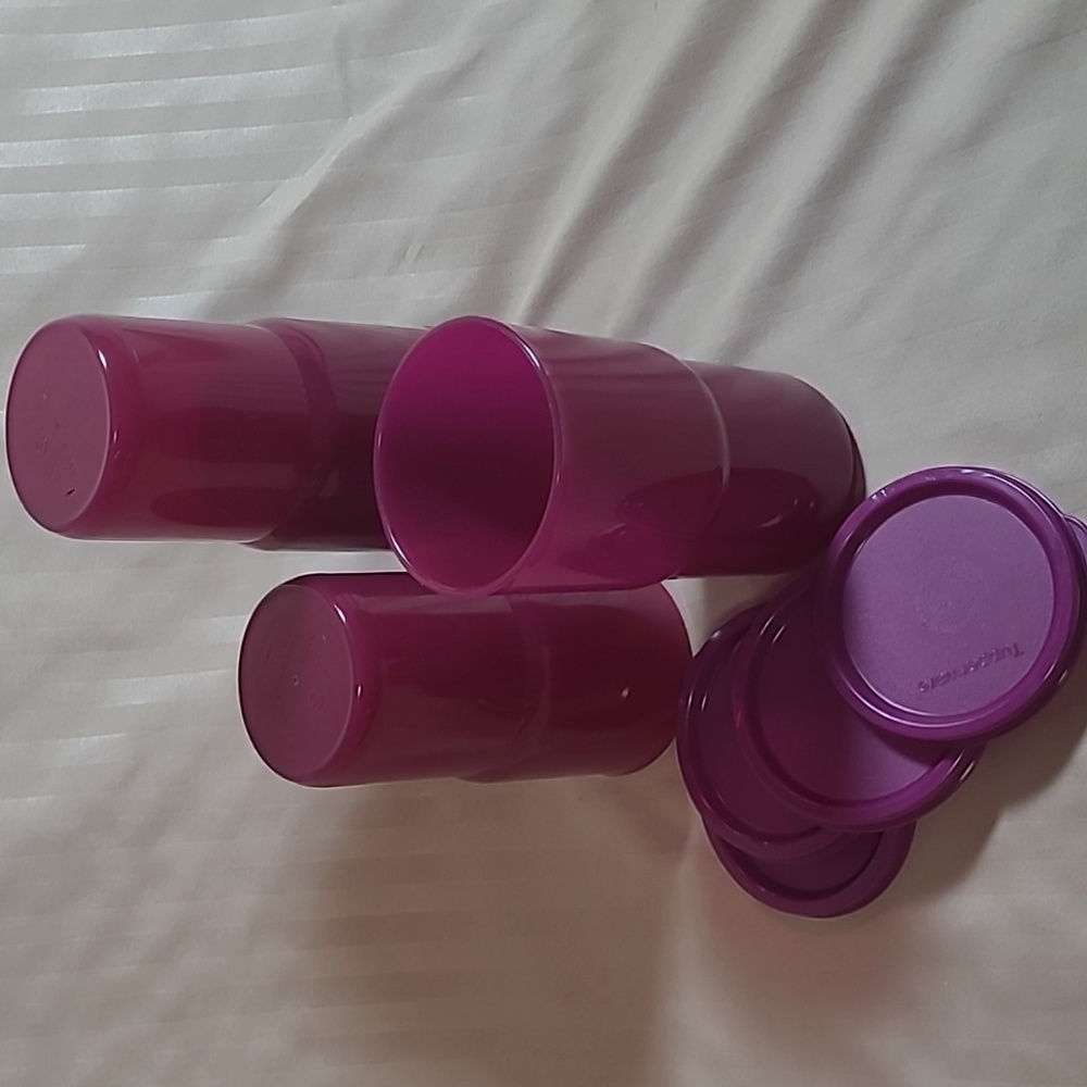 Tupperware 12 oz Tumbler Set with Lids